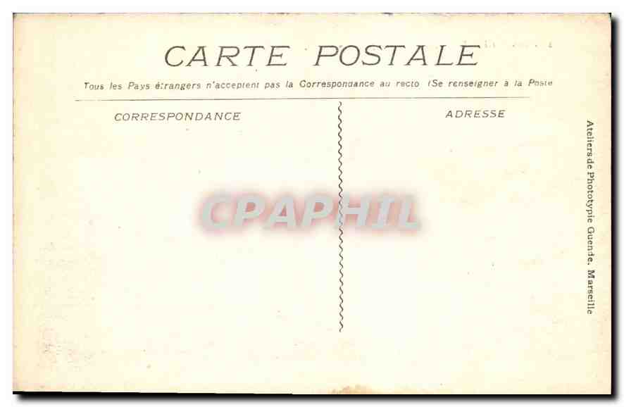 CPA Marseille Vue Generale prise de Notre Dame de la Garde  — Verso