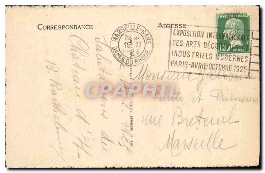CPA Marseille Le Chateau d'If Bati par Francois l' Et Qui Servit Longtemps de Prison d'Etat  — Rückseite