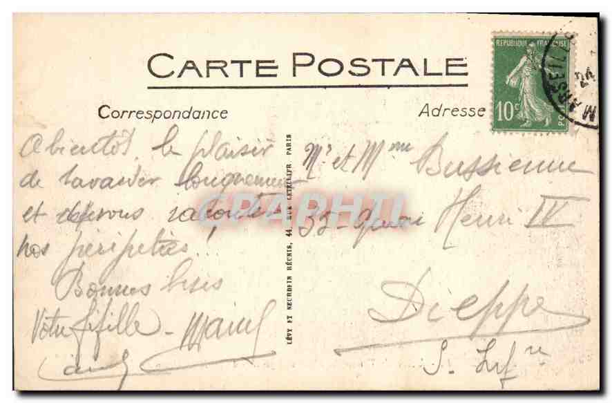 CPA Marseille L'Arc de Triomphe eleve aux gloires de la Republique  — Rückseite