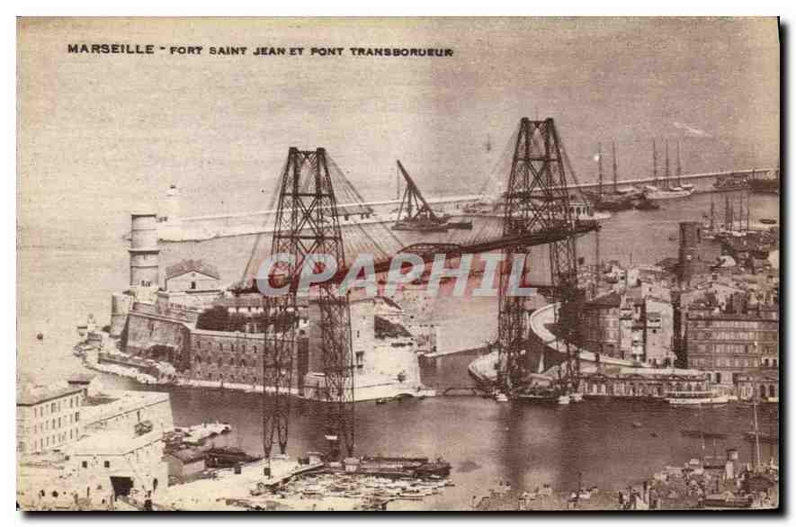 Marseille - Fort Saint Jean et Pont Transbordeur