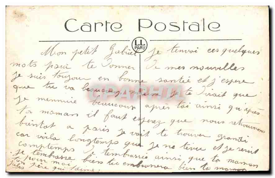CPA Marseille La Passe du Vieux Port  — Verso