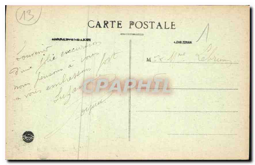 CPA Marseille Notre Dame de la Garde  — Rückseite
