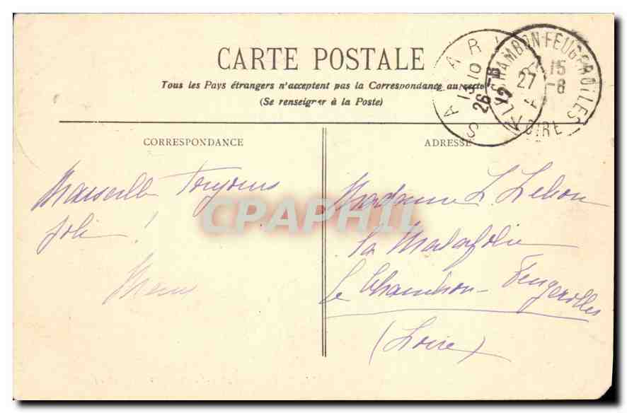 CPA Marseille Vue generale prise de Notre Dame de la Garde  — Rückseite