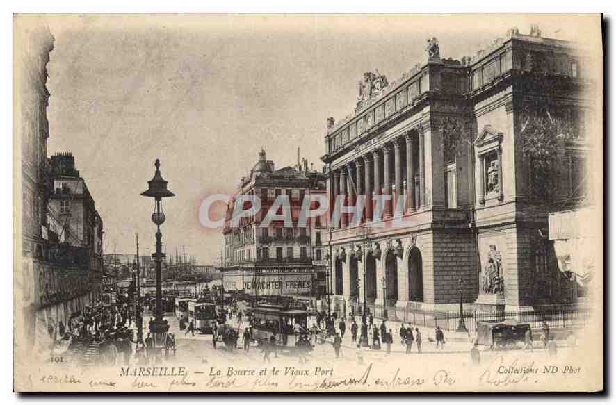 CPA Marseille La Bourse et le Vieux Port 