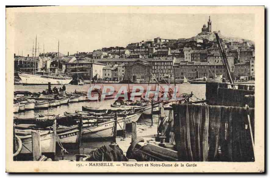 CPA Marseille Vieux Port et Notre Dame de la Garde 