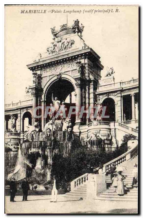 CPA Marseille Palais Longchamp motif Principal 