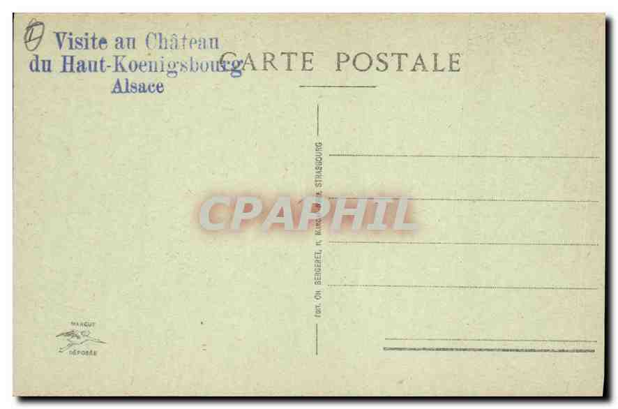 CPA Hohkoenigshourg La Chapelle  — Rückseite