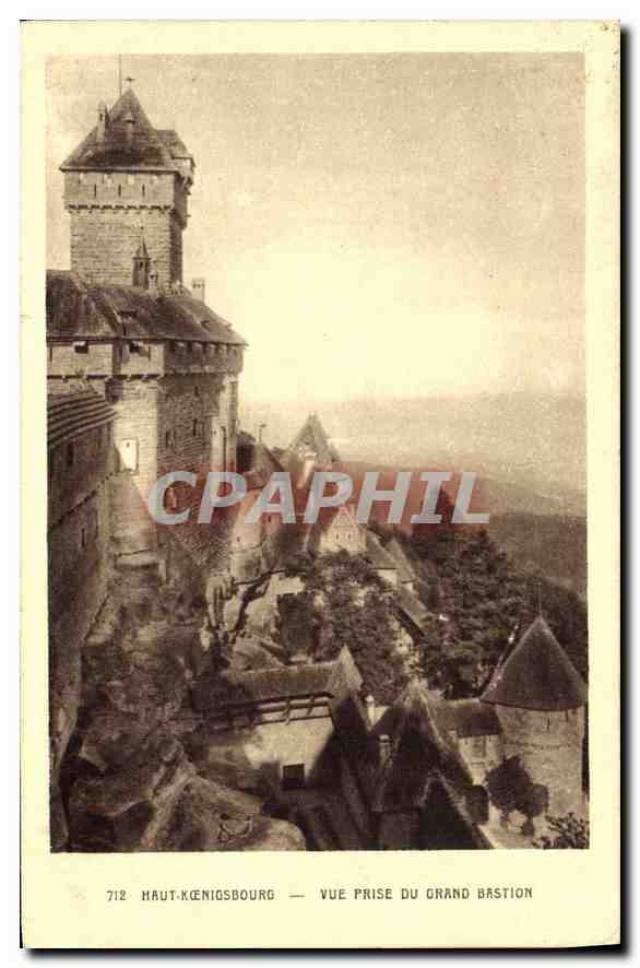 CPA Haut Koenigsbourg vue prise du Grand Bastion 