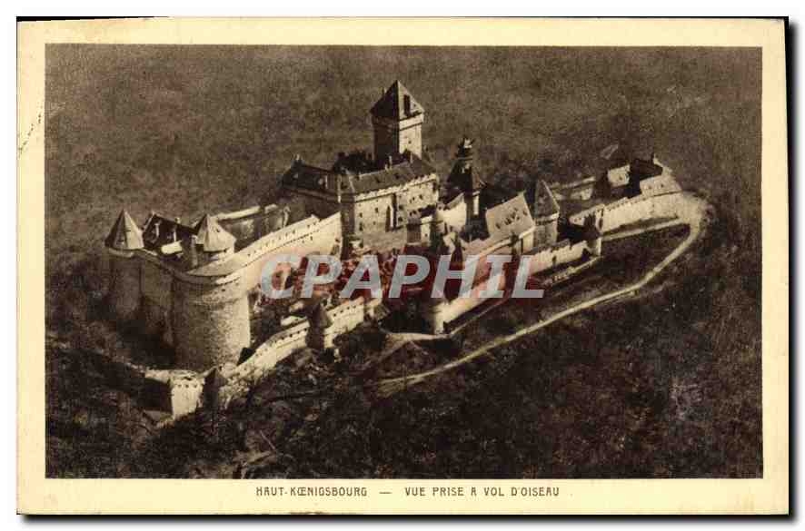 CPA Haut Koenigsbourg Vue Prise a Vol D'Oiseau 