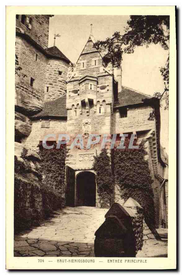 CPA Haut Koenigsbourg Entree Principale 