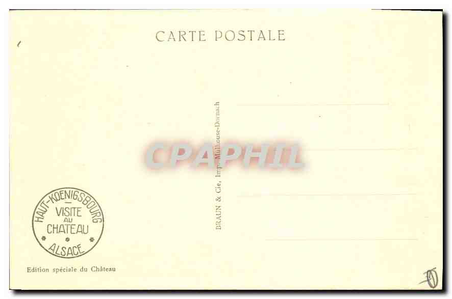 CPA Haut Koenigsbourg Entree Principale  — Back