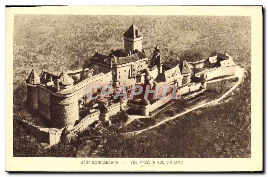 CPA Haut Koenigsbourg Vue Prise a Vol D'Oiseau 