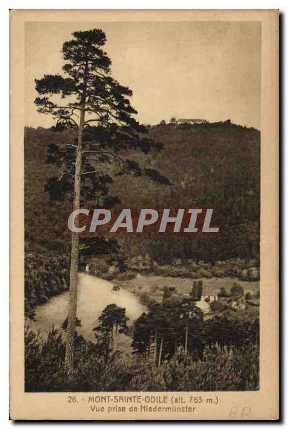 CPA Mont Sainte Odile Vue prise de Niedermunster 