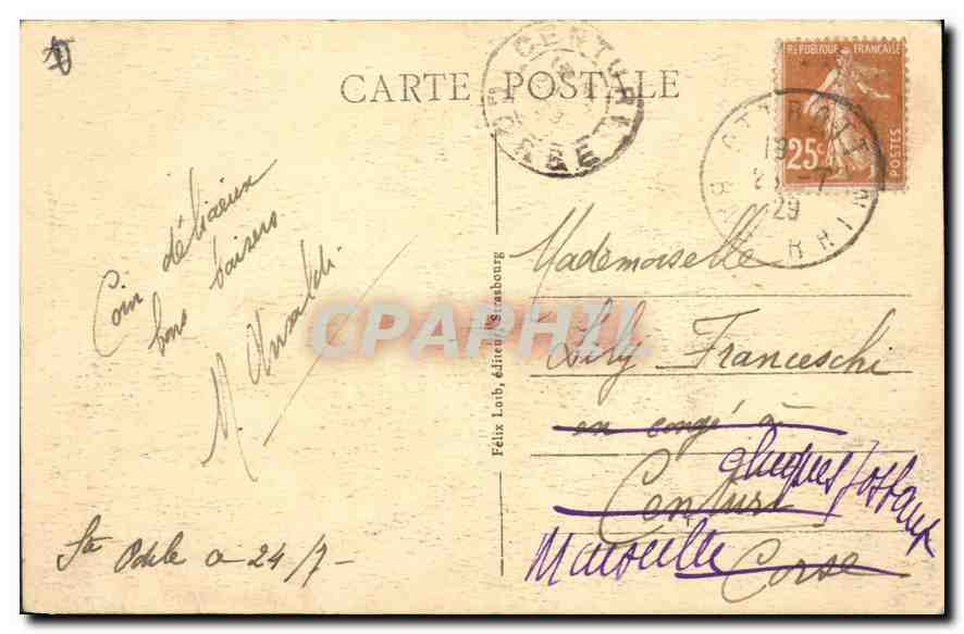 CPA Mont Sainte Odile et Niedermuster  — Verso