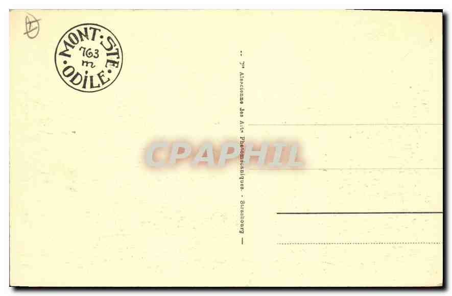 CPA Mont Sainte Odile La Grande Cour  — Verso