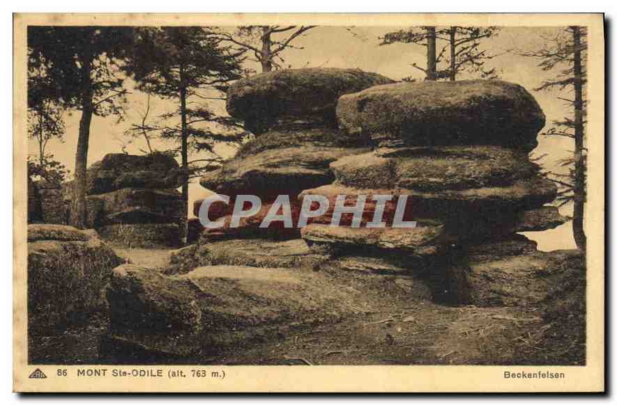 CPA Mont Sainte Odile Beckenfelsen 