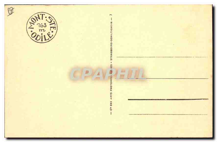 CPA Mont Sainte Odile Beckenfelsen  — Verso