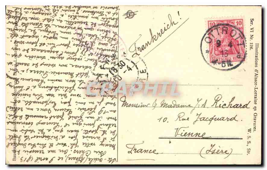 CPA Alsace St Odile Kloster St Odilien Elsass  — Verso