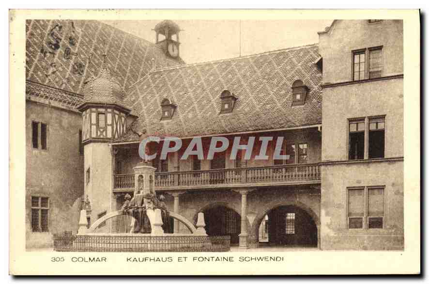 Colmar — Kaufhaus et Fontaine Schwendi — éditeur H. Béa & Cie, n° 305