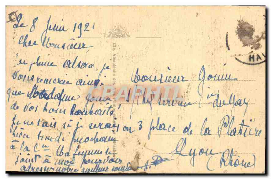 CPA Colmar Vue vers la Cathedrale St Martin  — Rückseite