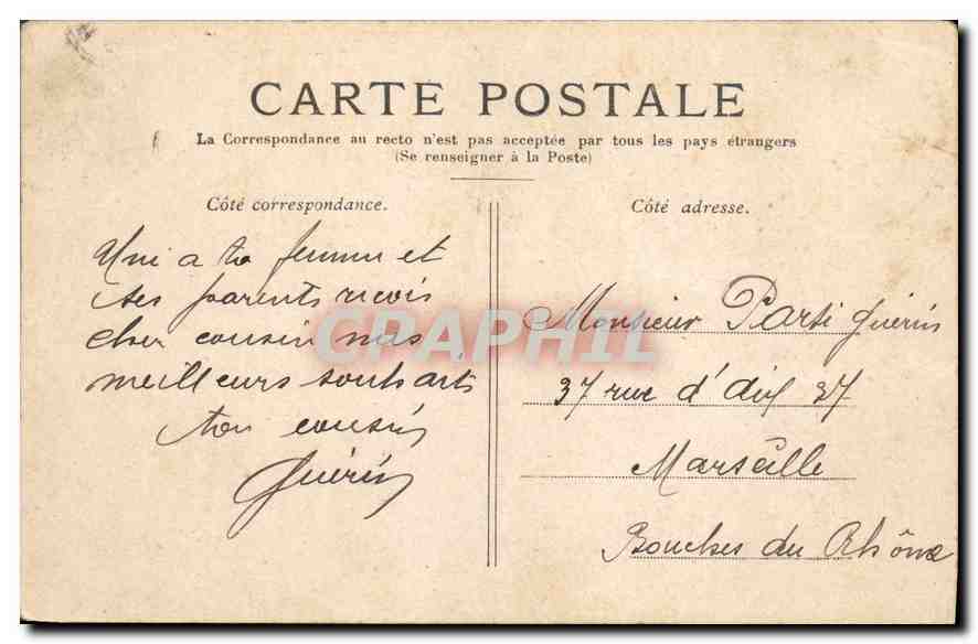 CPA Paris La Place de la Concorde  — Rückseite