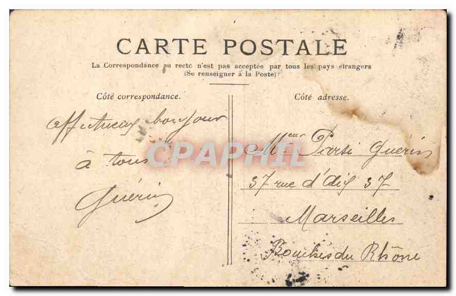 CPA Paris La Place du Palais Royal  — Rückseite