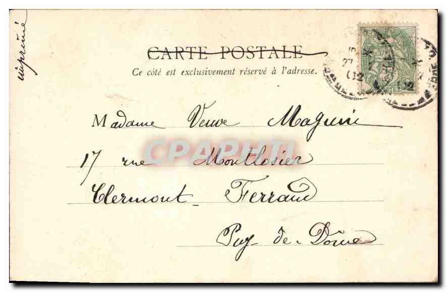 CPA Paris Hotel Habite par Victor Hugo Place des Vosges  — Verso