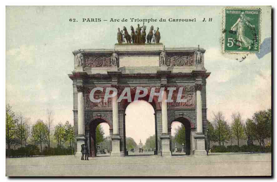 CPA Paris Arc de Triomphe du Carrousel 