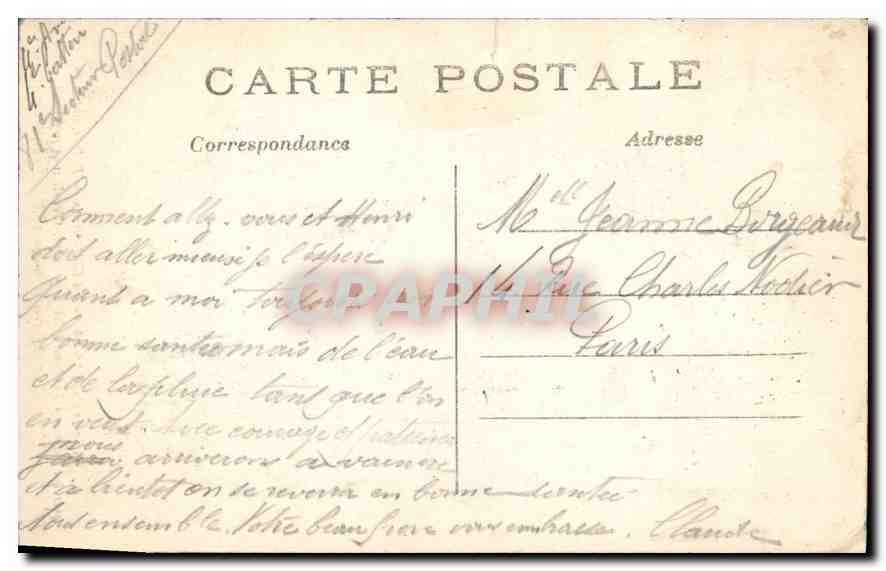 CPA La Cathedrale de Reims par les barbures Tentons  — Verso