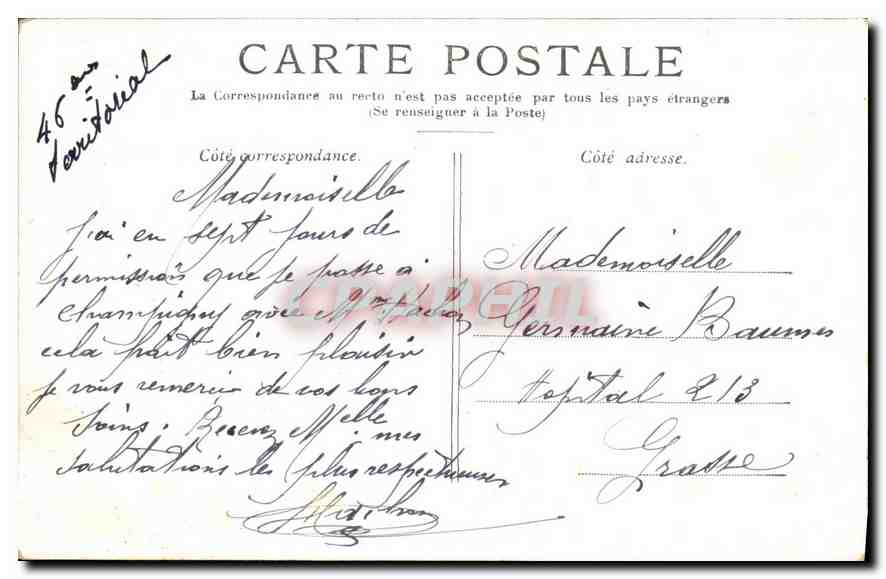 CPA Paris L'Hotel de Ville  — Rückseite