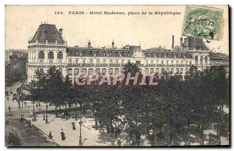 PARIS — Hotel Moderne, place de la République — CPAPHIL n°164