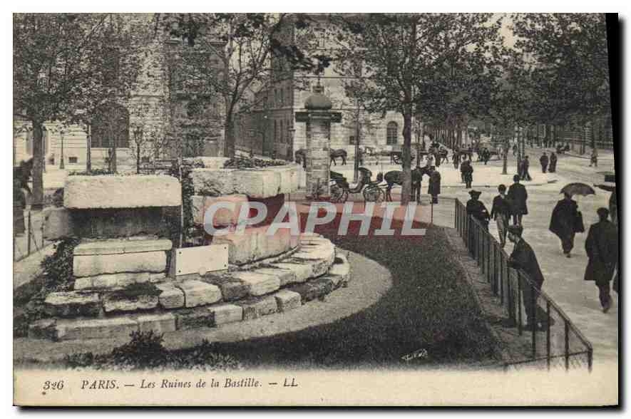 CPA Paris Les Ruines de la Bastille 