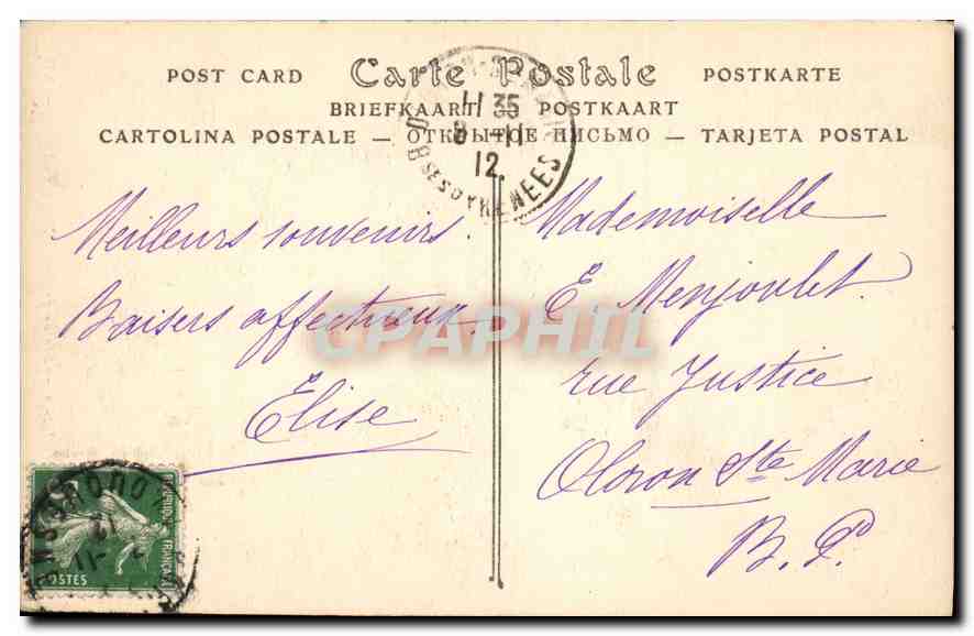CPA Statue de Notre Dame de Paris  — Verso
