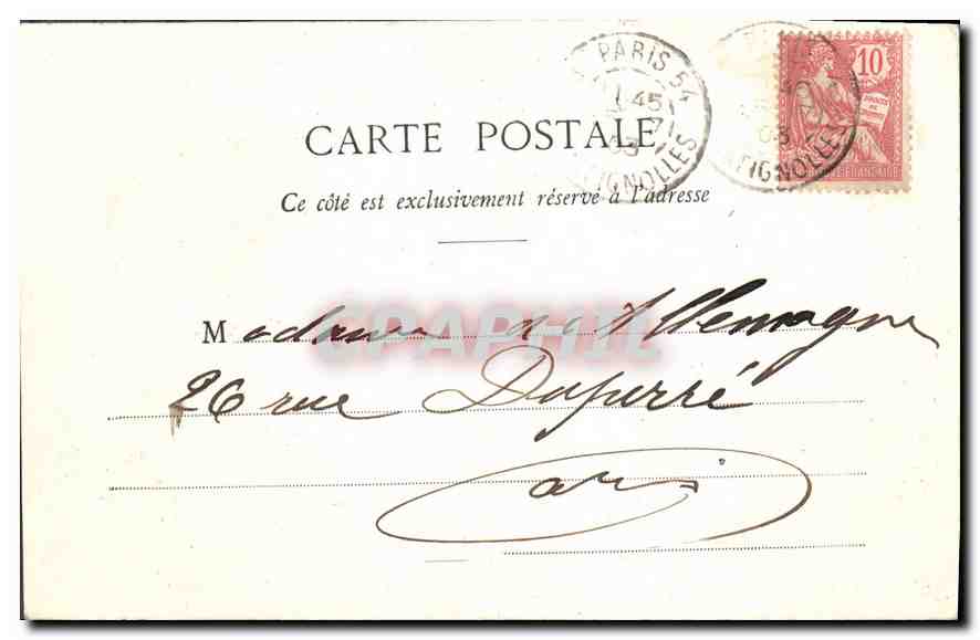 CPA Paris Les Arenes de la rue Monge  — Rückseite