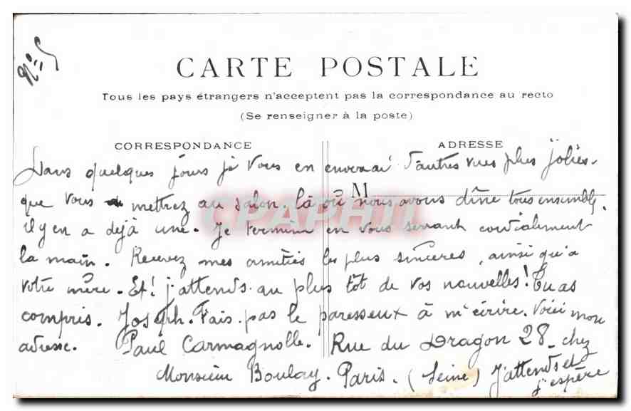 CPA Paris Le Grand Palais  — Rückseite