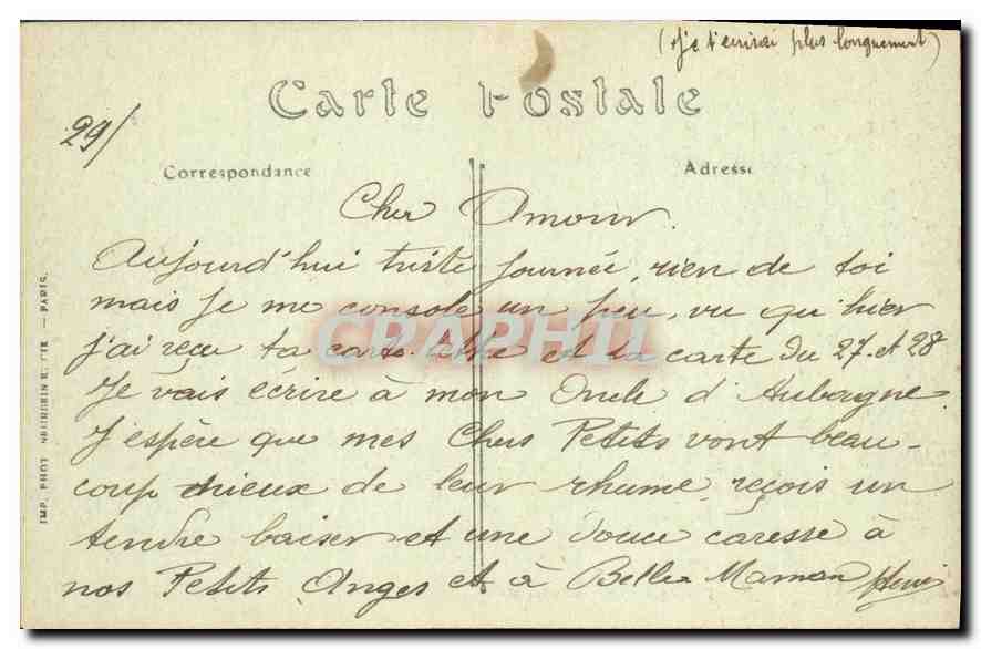 CPA Paris Perspective de la rue de Castiglione  — Rückseite