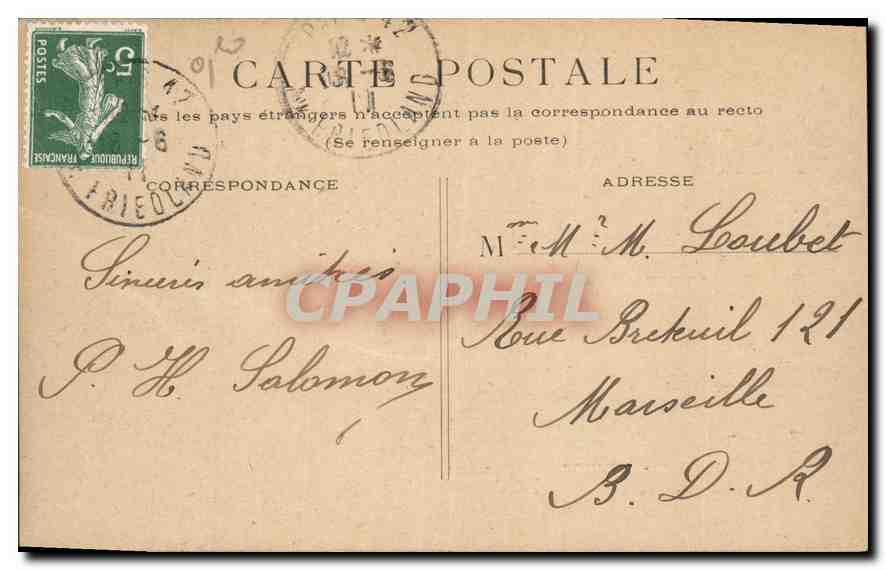 CPA Paris Eglise Notre Dame  — Verso