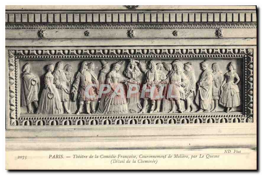 CPA Paris Theatre de la Comedie Francaise Couronnement de Moliere par Le Quesne 