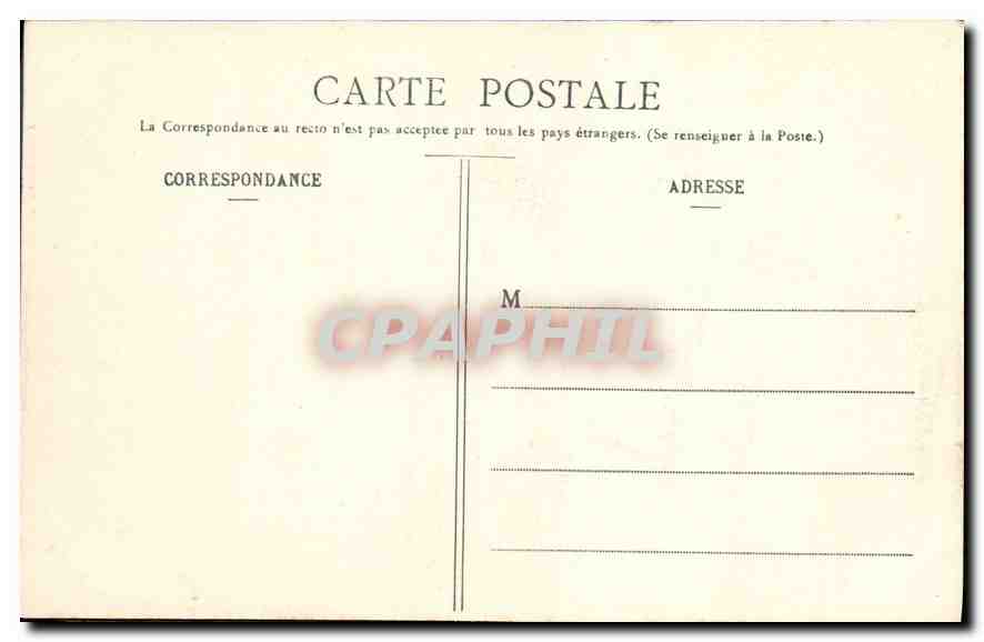 CPA Paris Palais de Justice et Tribunal de Commerce  — Rückseite