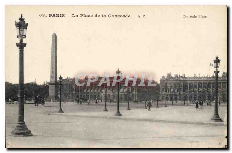 CPA Paris La Place de la Concorde 