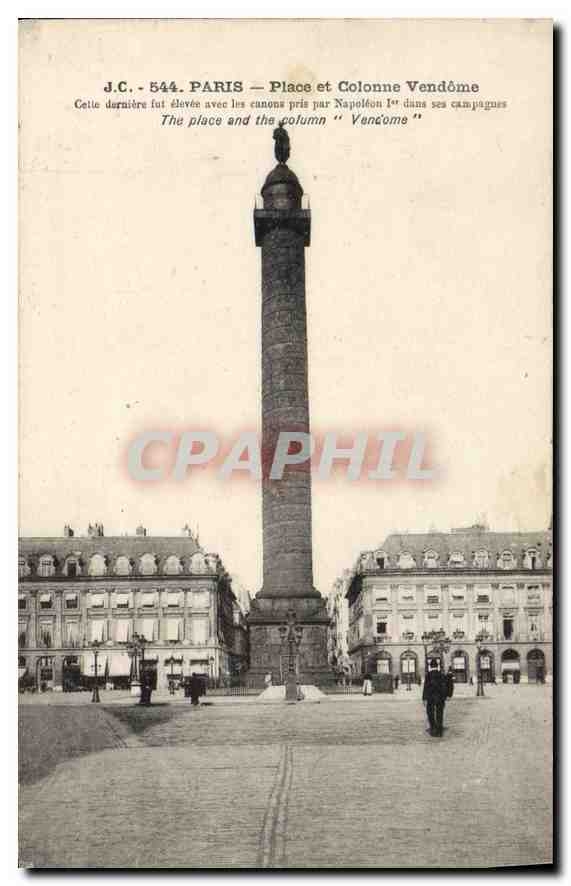 CPA Paris Place et Colonne Vendome 