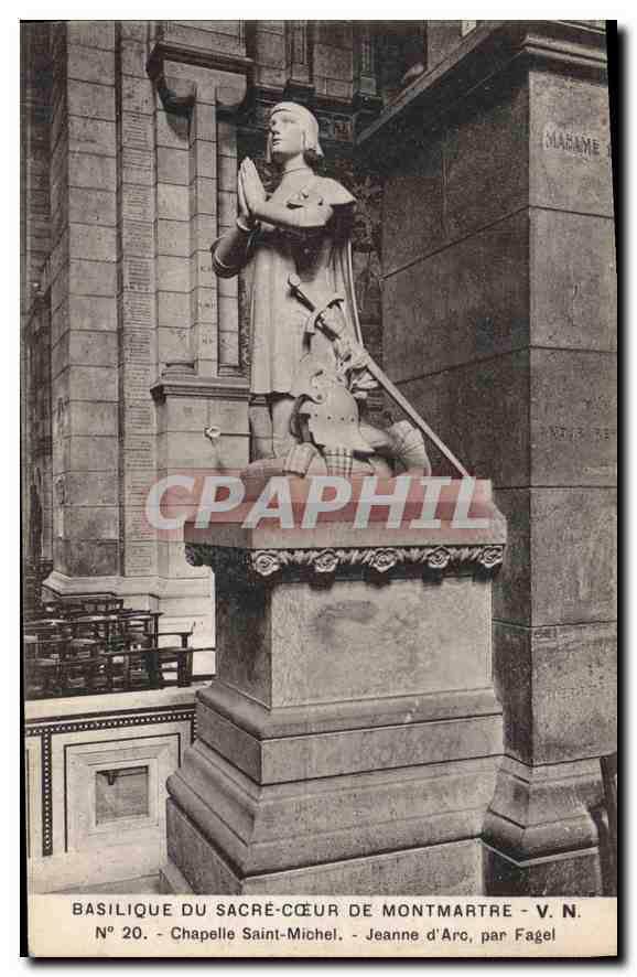 CPA Basilique du Sacre Coeur de Montmartre Chapelle Saint Michel Jeanne d'Arc par Fagel 