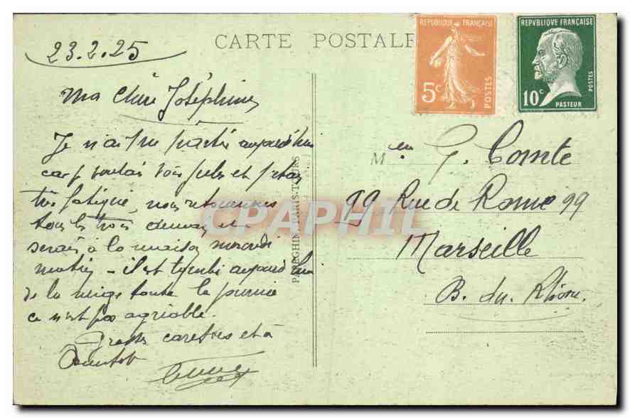 CPA Paris Le Louvre l'Arc de Triomphe du Carrousel et le Monument de Gambetta  — Rückseite
