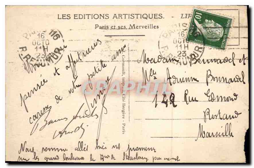 CPA Paris Le Palais du Luxembourg  — Rückseite