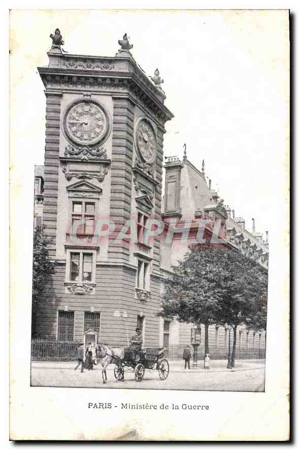 CPA Paris Ministere de la Guerre 