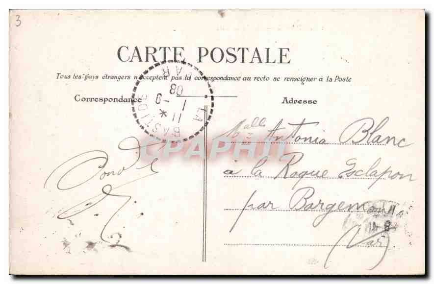CPA Paris Ile de la Cite  — Verso