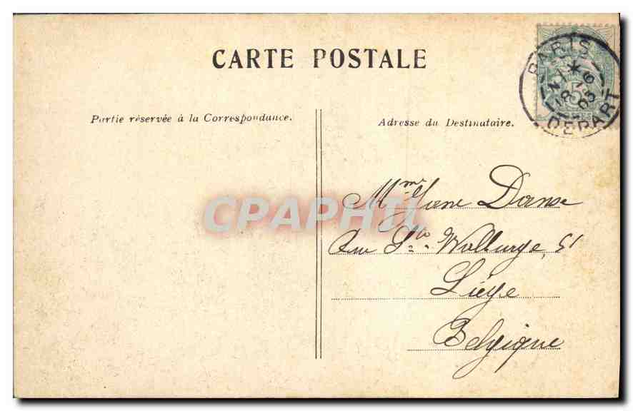 CPA Paris La Colonne Vendome  — Verso