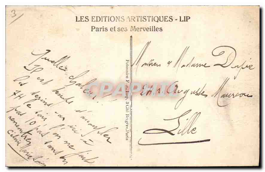 CPA Paris L'Avenue du Bois de Boulogne Automobile — Rückseite
