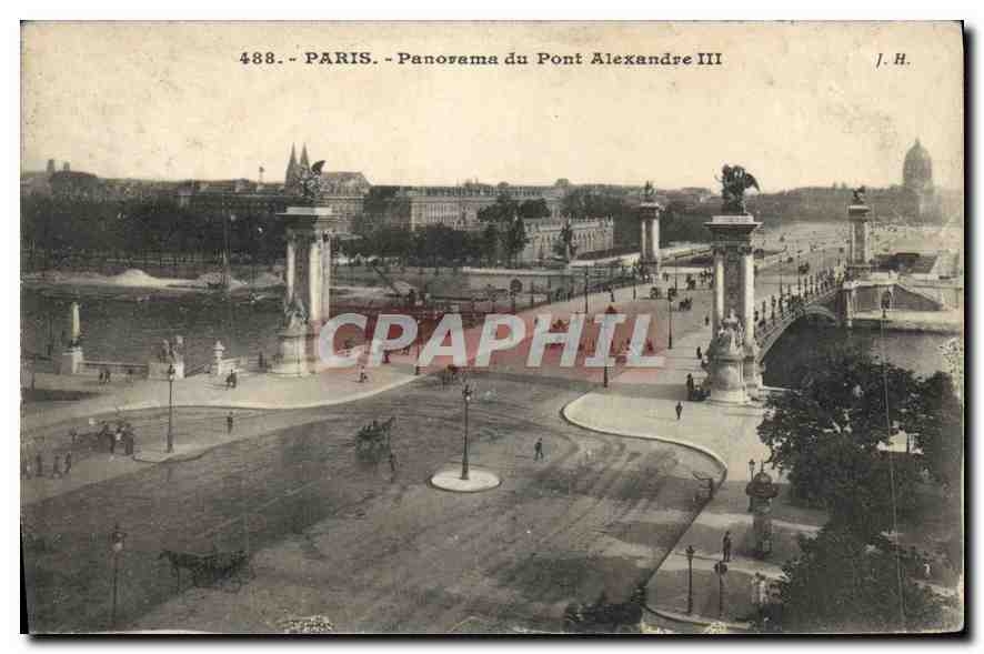 CPA Paris Panorama du Pont Alexandre III 
