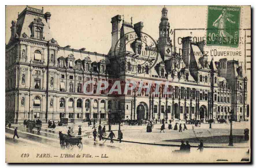 CPA Paris L'Hotel de Ville 